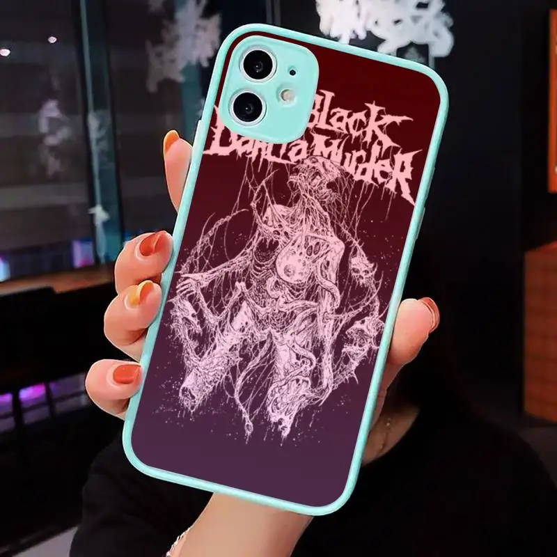 

Behemoth Rock Band Phone Case For iPhone 12 11 Mini Pro XR XS Max 7 8 Plus X Matte transparent blue Back Cover