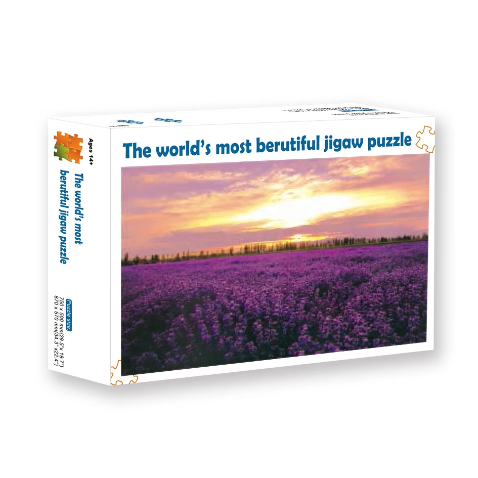 

Customized China Factory Cheap And High Quality Colorful Jigsaw Puzzle Beauty Scenery 1000 Pieces