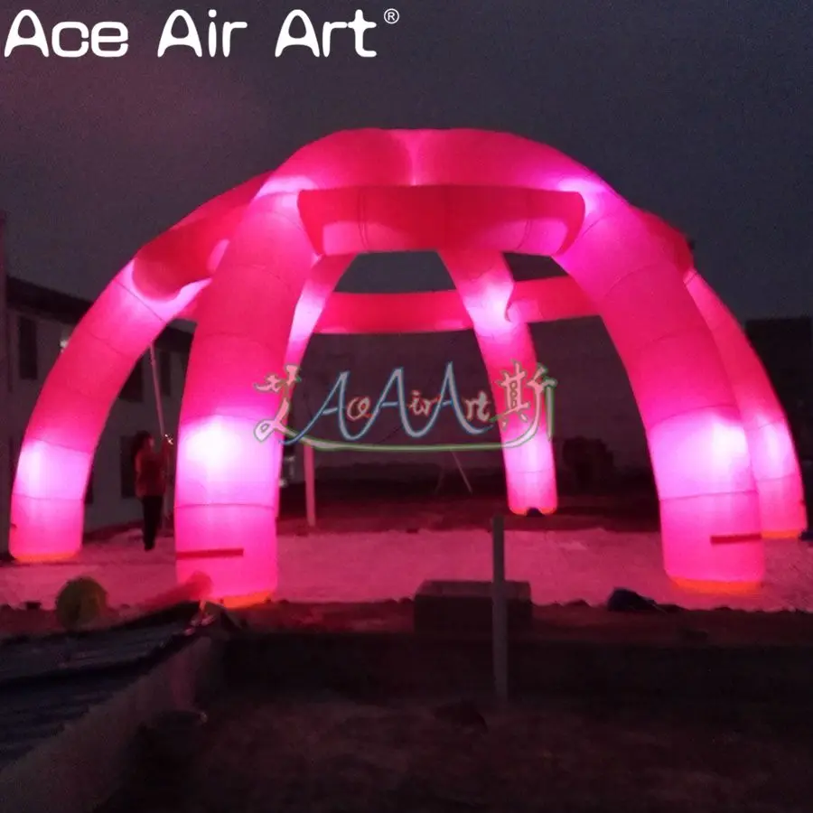 Гигантский Розовый купол диаметром 10 м для автошоу надувная светодиодная