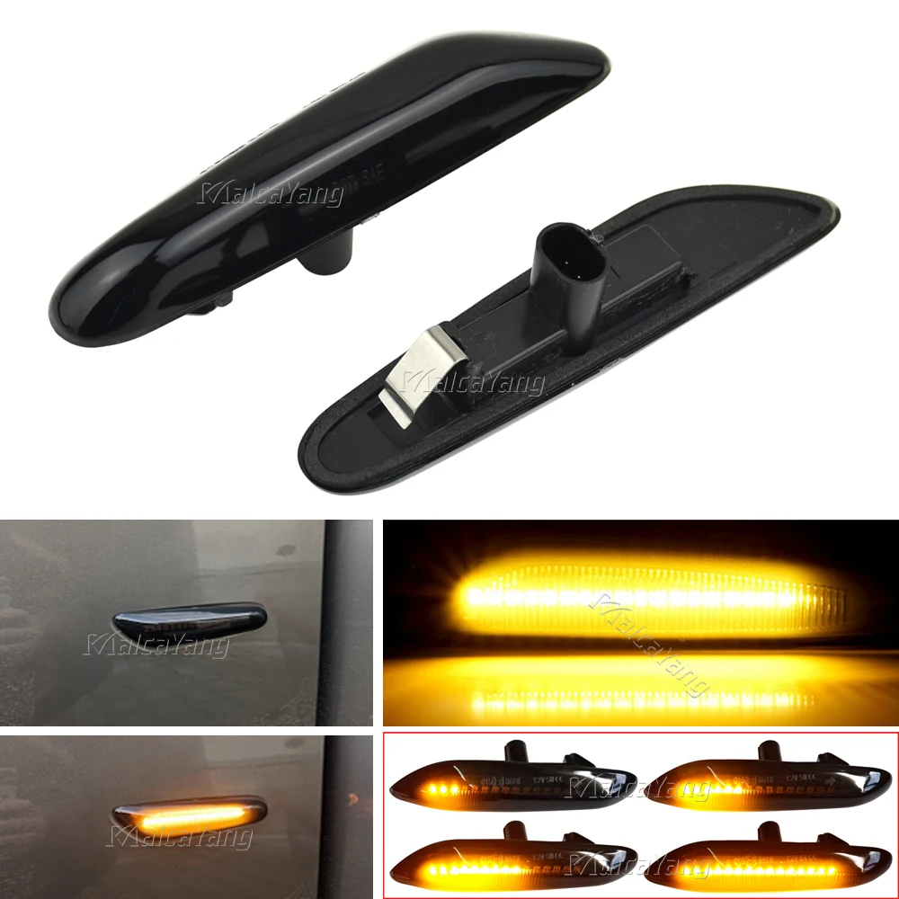 

Sequential Flashing LED Turn Signal Side Marker Light For BMW E90 E91 E92 E93 E60 E87 E82 E61 Car Styling