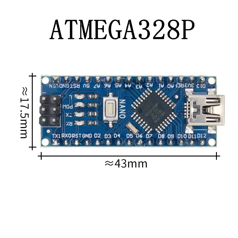 Nano с Загрузчиком совместимый Nano 3,0 контроллер для arduino CH340 USB драйвер 16 МГц Nano v3.0 ATMEGA328P/168 P - Цвет: Blue-welded-328