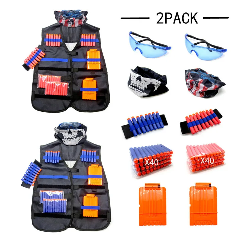 Набор тактических жилетов для мальчиков комплект пистолета Nerf серии N-Strike Elite с