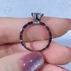 Кольца 0,5-2 карата с муассанитом D-F Color VVS Женская Высококачественная Бриллиантовая женская из серебра 925 пробы с платиновым покрытием