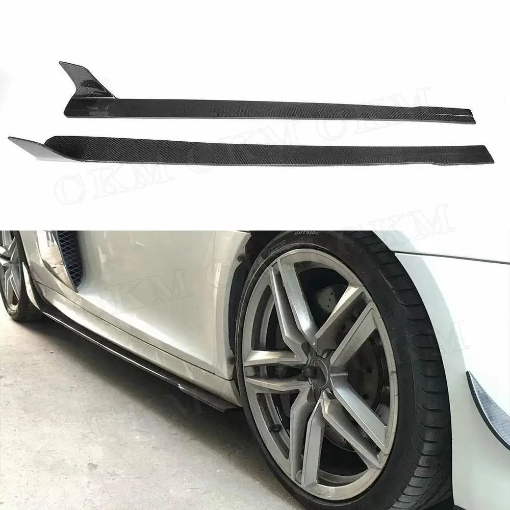 

Carbon Fiber Material Car Side Skirts Bumper Guard Accessorise For Audi R8 2008-2015