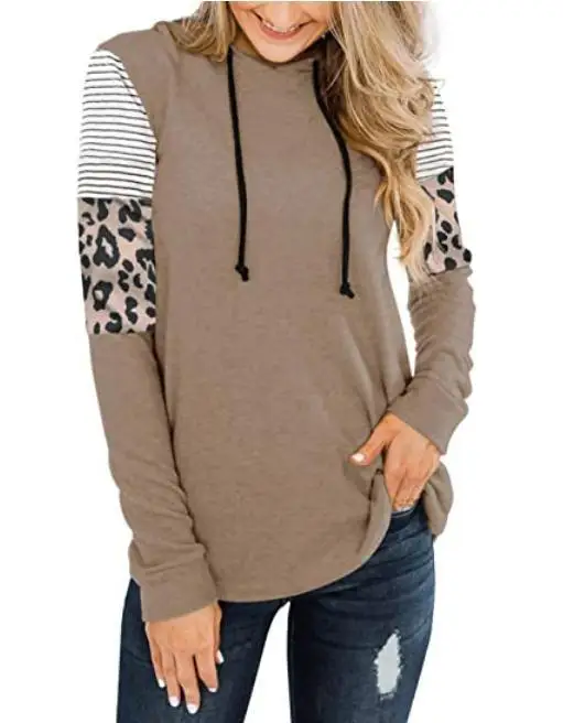 

camisetas manga larga mujer de moda 2020 women's fall new round neck matching color hoodie mesh vrouw t-shirts polera mujer