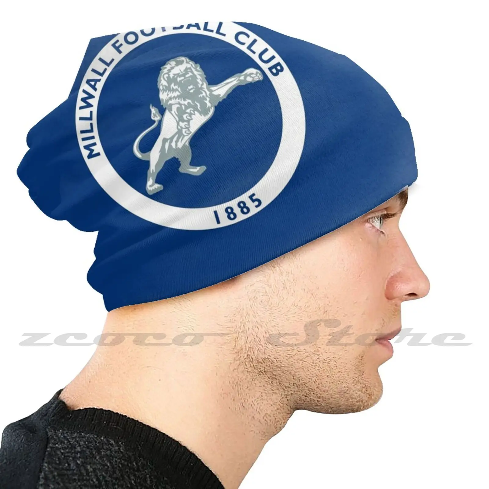 

Millwall Diy Pullover Cap Knit Hat Plus Size Keep Warm Elastic Soft Millwall Football England London