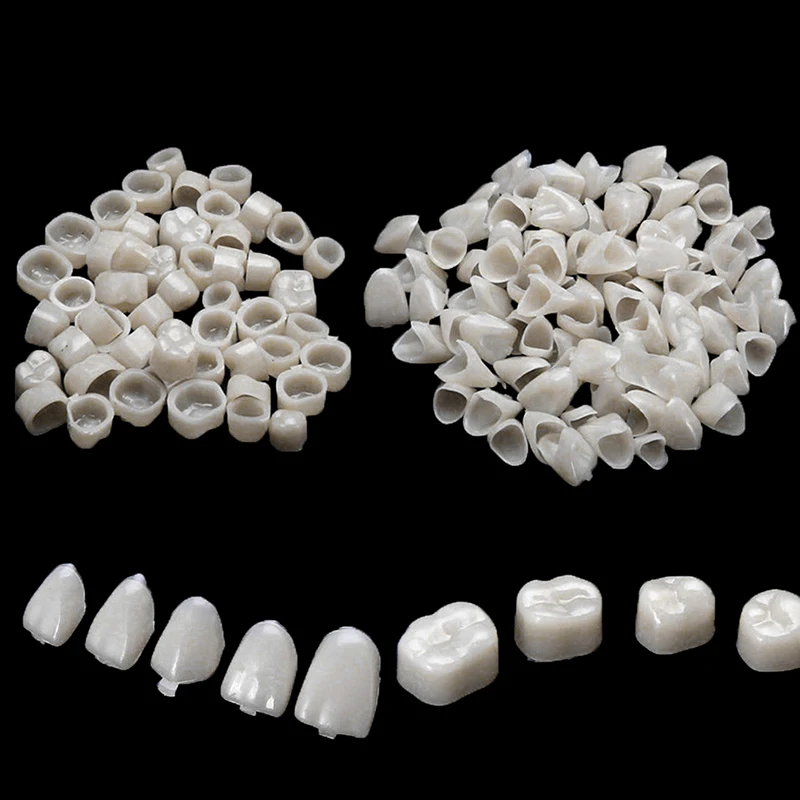 

2 Packs Dental Teeth Veneers Ultra Thin Whitening Resin Molar Anterior Temporary Crown Porcelain Dental Material Oral Care Tool