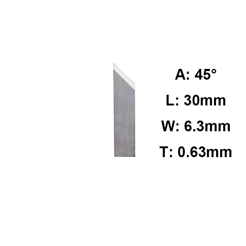 45 Degree 10pc Jingwei Rui Zhou Aoke IECHO ZUND RZCUT AOL Vibration Knife Cutting Machine Blade Cutter Head 16-60 Degree CNC Leather Blade - Длина режущей кромки: 45 Degree