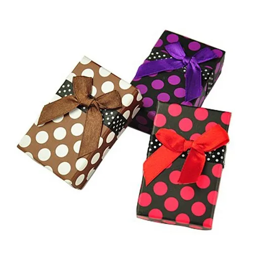 

Картонные коробки для ювелирных изделий, 12 шт., для ожерелья, кольца, витрины, прямоугольная Подарочная коробка, с губкой внутри, с бантом, ...