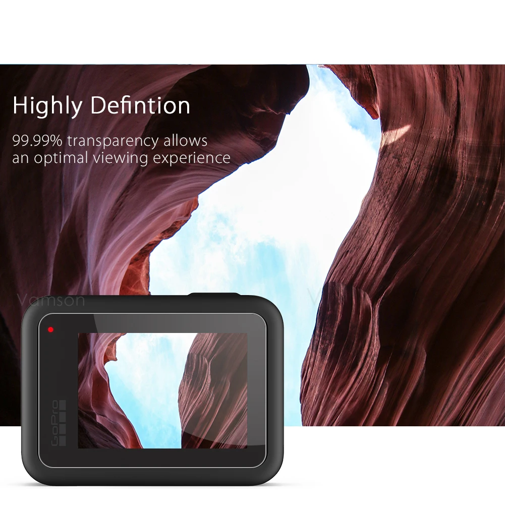 Vamson для Gopro Hero 8 черная защитная пленка из закаленного стекла объектив+ экран камеры ЖК-экран Защитная пленка VP720