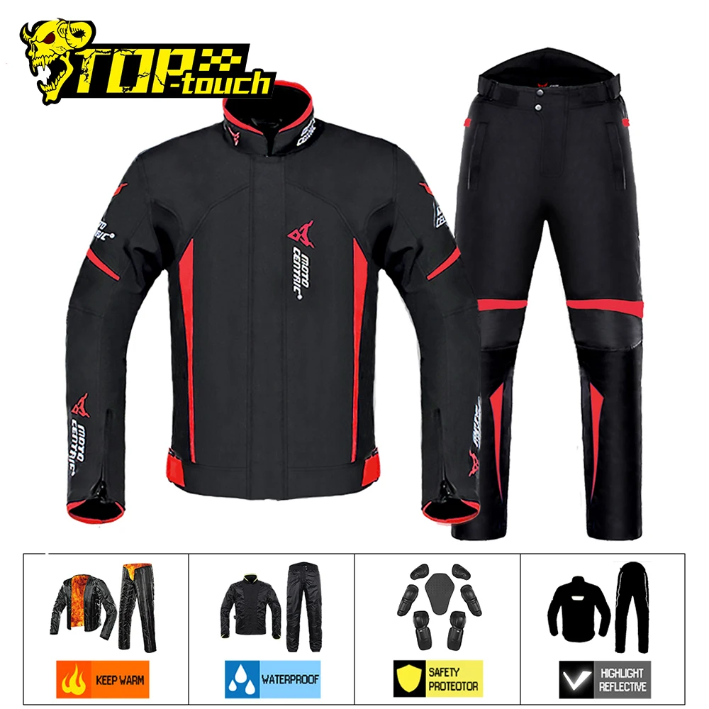 

Мотоциклетная куртка, ветрозащитный костюм, мотоциклетная защита, мотоциклетная куртка + штаны на 4 сезона, водонепроницаемая ковбойская ку...