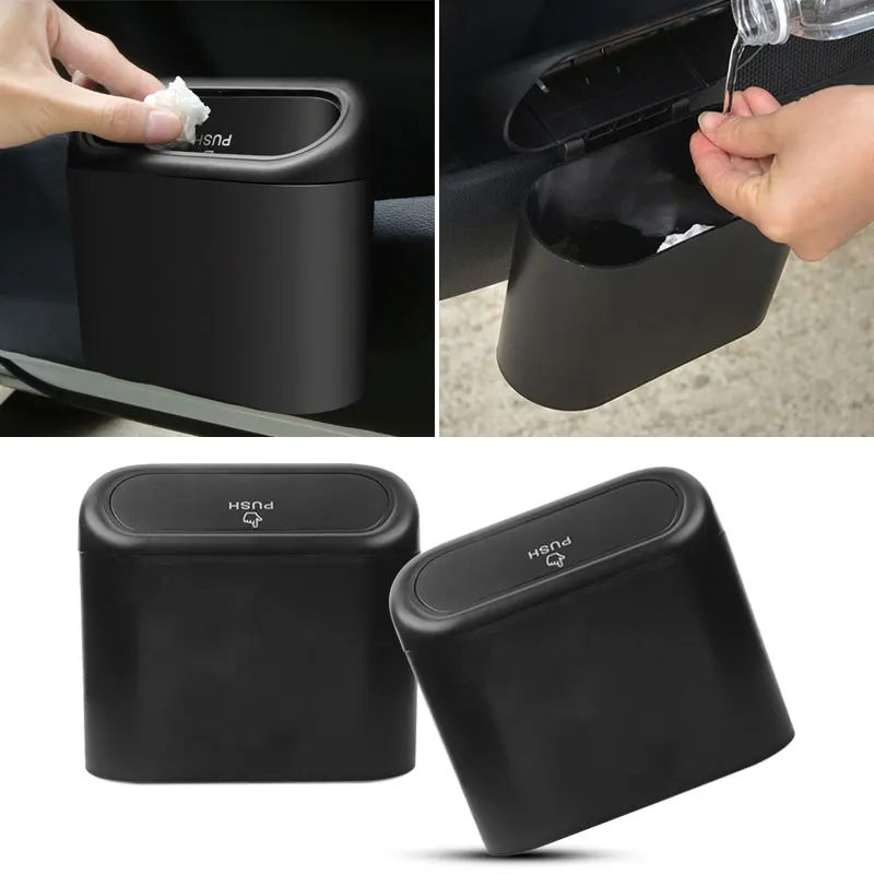 

Car trash can suspension storage bucket press type square For BMW 1 3 5 7 Series X1 X3 X4 X5 E46 E39 E90 E36 E60 E34 E30 F10 X5