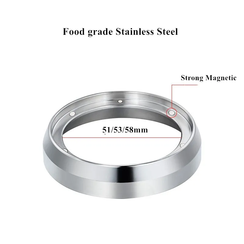 

51/53/58mm Espresso Dosing Funnel Coffee Dosing Ring With Magnetic Compatible with Delonghi/Breville Portafilter Barita Tools