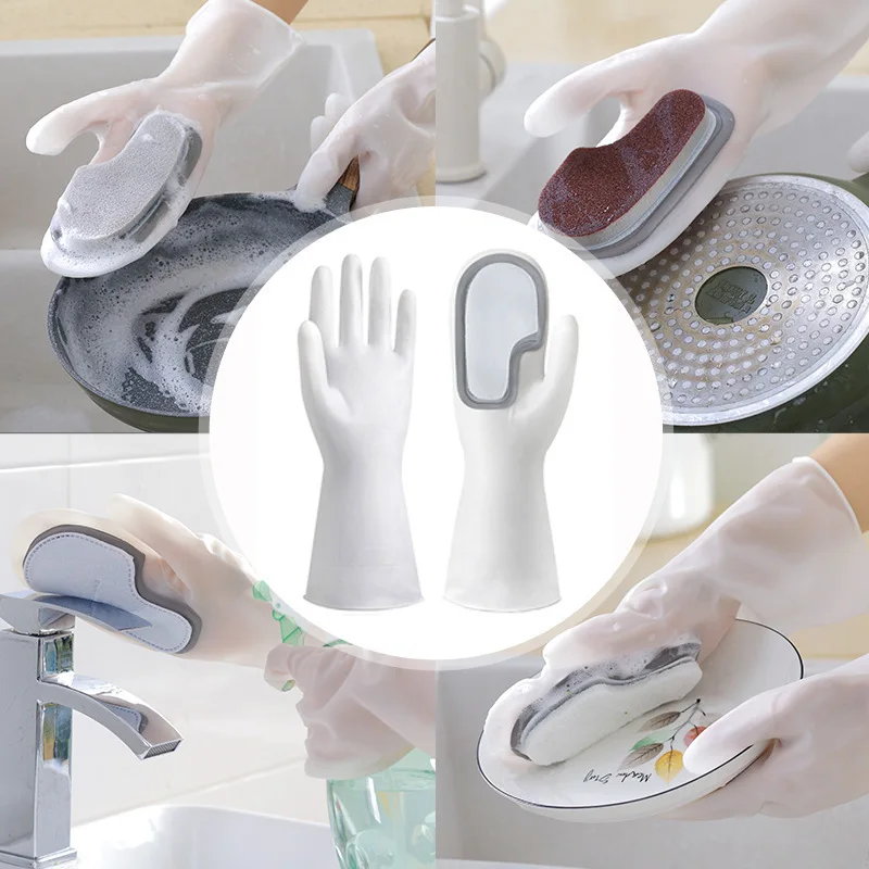 

Multifunctional Housework Dishwashing Gloves PVC Waterproof Kitchen Cleaning Household Washing Clothes Washing Dishes