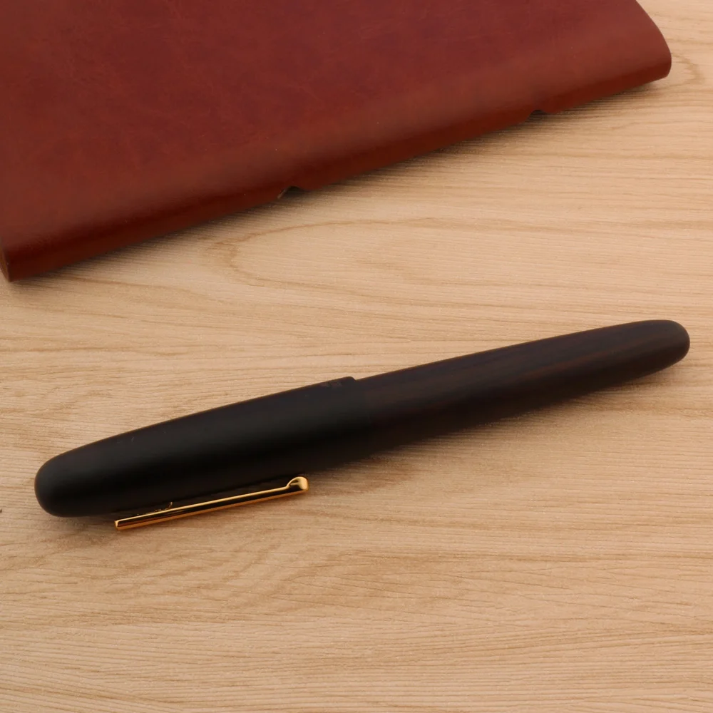 Перьевая ручка JinHao 9056 черное дерево F M Fude гибкая вращающаяся канцелярские