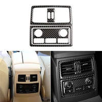 car styling real carbon fiber rear air conditioner outlet cigarette lighter panel frame cover trim for bmw 5 series e60 e61