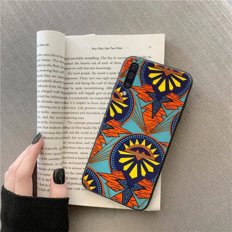 

African style fabric print Printing Phone Case For Samsung galaxy S 9 10 20 A 10 21 30 31 40 50 51 71 s note 20 j 4 2018 plus