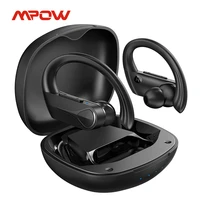 mpow flame solo wireless earbuds sports bluetooth earphones ear hook design with mic 28hrs playtime ipx7 waterproof for running