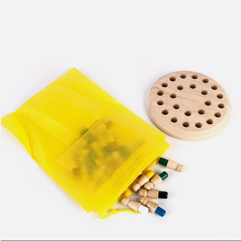 

Kids Wooden Memory Match Stick Chess Game Fun Block Board Educational Color Cognitive Ability Toy For Children Chess Game Gift