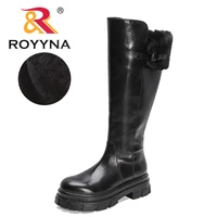 royyna 2022 new designers over the knee boots women winter fashion short plush long boots ladies chunky platform boots feminimo
