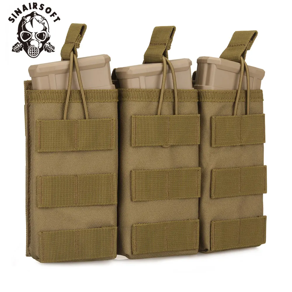 

SINAIRSOFT тактическая сумка Охотничий Жилет Molle Triple 1/223/5 мм с открытым верхом Mag AK M4 Magazine Сумка для пейнтбола Airsoft