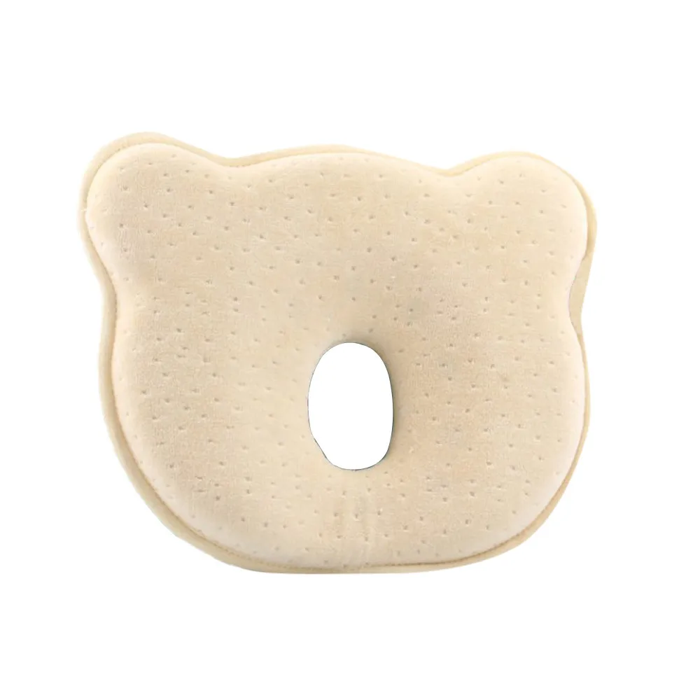 

Baby Kids Pillow 26*22*3.5CM Bear-Shaped Soft Can Prevent Flat Head Memory Foam Cushion Sleep Head Support Breathable Fabric