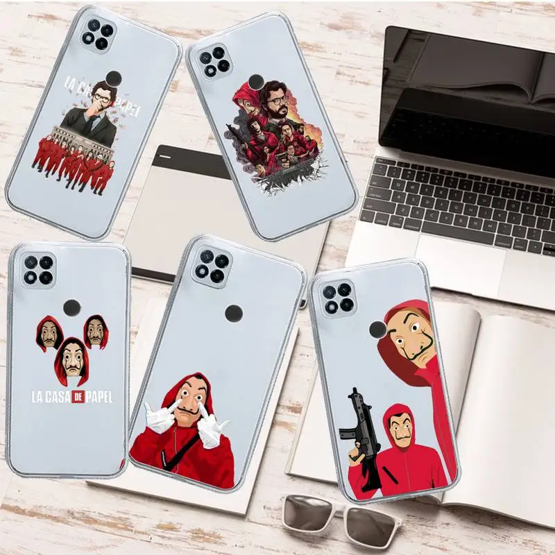 

Spain tv series Money Heist Phone Case Transparent for Xiaomi redmi note 8 9 10 11 t lite pro ultra mix 4 k40