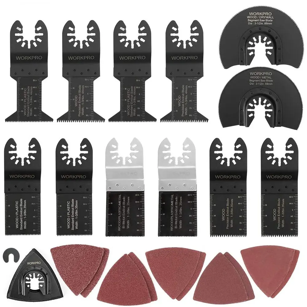

23PCS Oscillating Multitool Accessories Saw Tool Quick Release Universal Replacement for Cutting Wood Drywall Plastics Metal