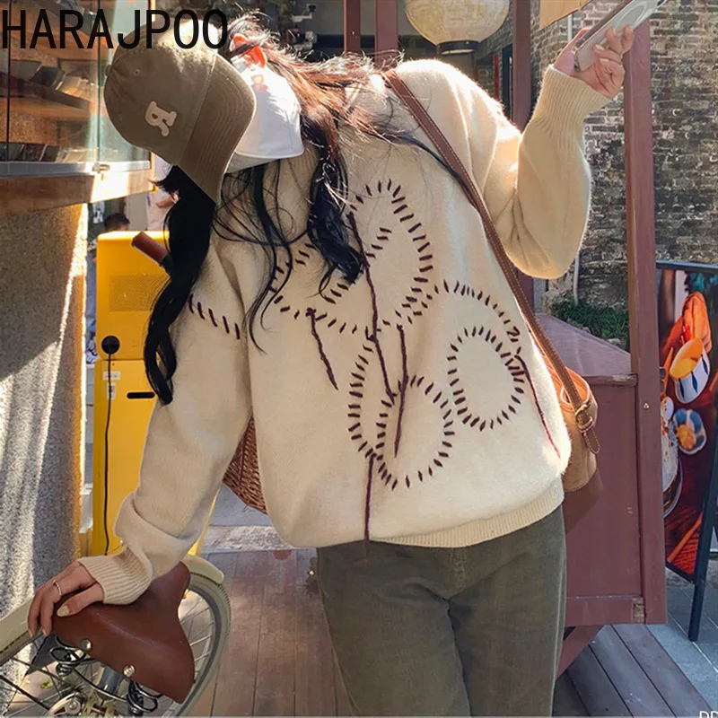 Пуловер женский с круглым вырезом Осень-зима 2021 | Женская одежда