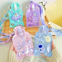 cute cartoon hot water bottle hot water warmer with strap screw portable hand warmer water filling hot water bag warming product