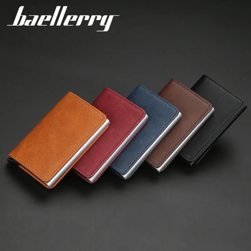 

Baellerry Hot High Quality Unisex Business Automatic Card Sleeve Metal Aluminum Shell Multi Card Package