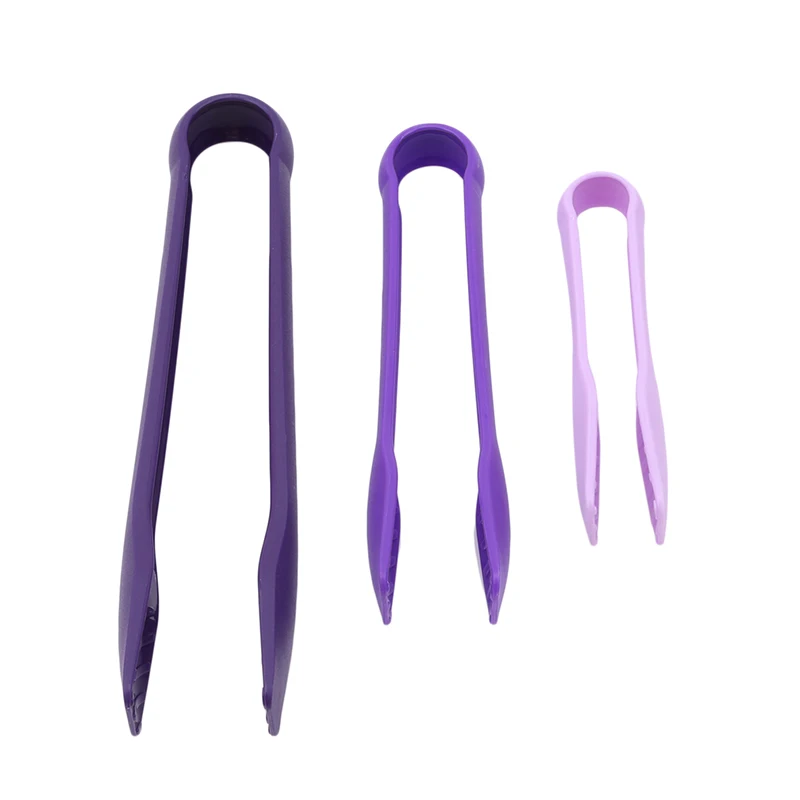 3Pcs/Set Silicone Food Tong Plastic Kitchen Tongs Non-slip Cooking Clip Clamp BBQ Salad Tools Grill Accessories | Дом и сад