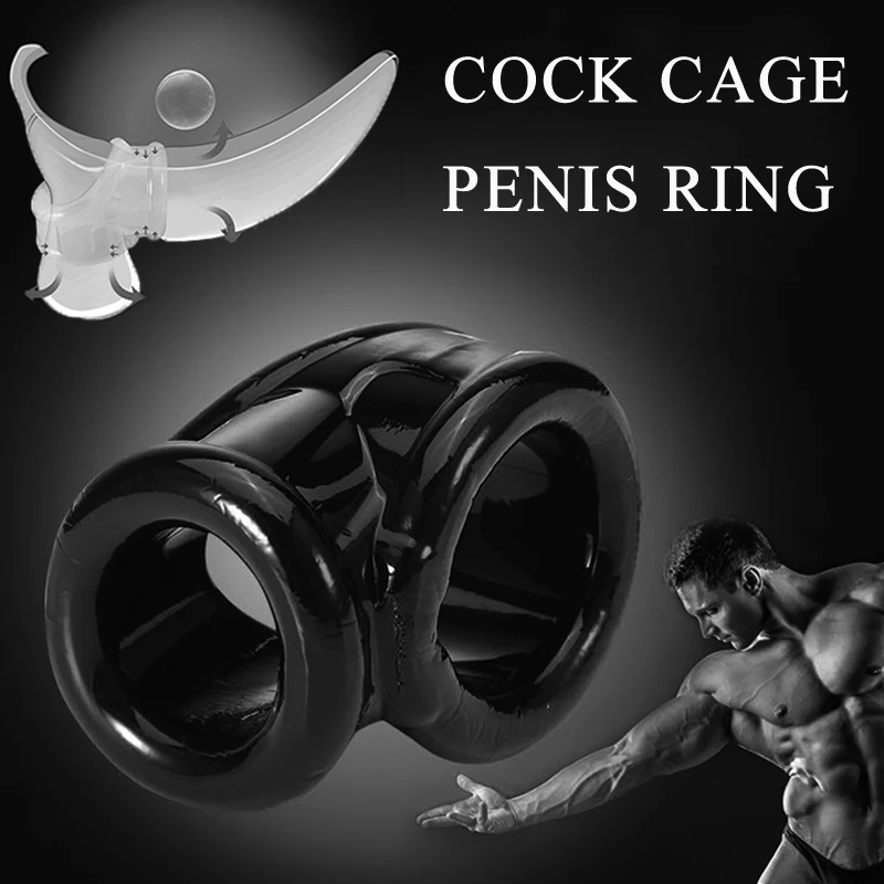 2 цвета петух кольца пенис Мошонка Связывание целомудренность клетка для пениса