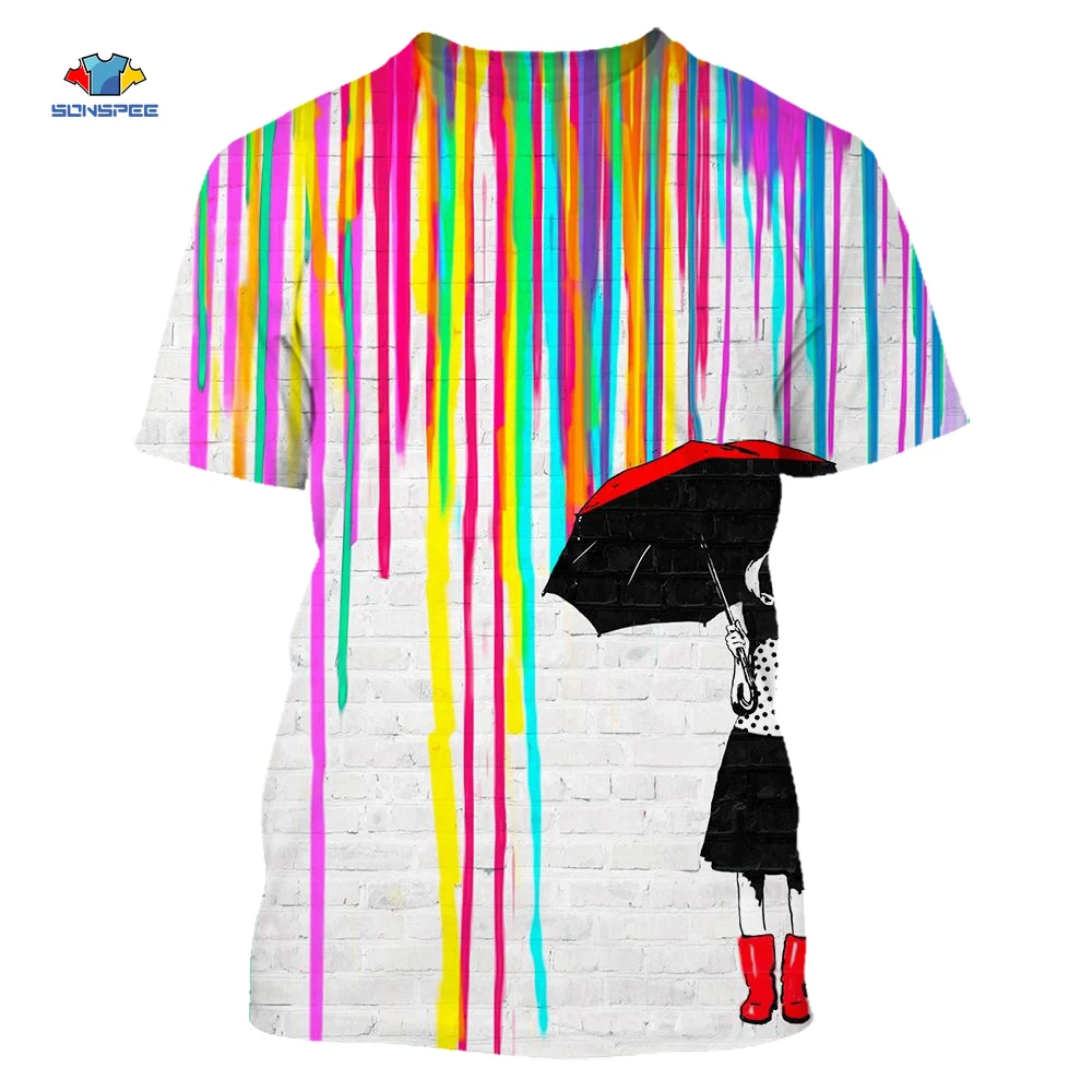 

SONSPEE Summer 3D Print Unisex Casual Graffiti Art Stree 2021 Men Tee Top Pullover Harajuku T-shirt Novelty Streetwear Fashion