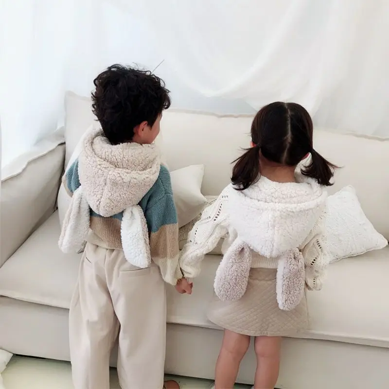 Детская зимняя Милая Флисовая теплая шапка шарф для мальчиков и девочек|Мужские