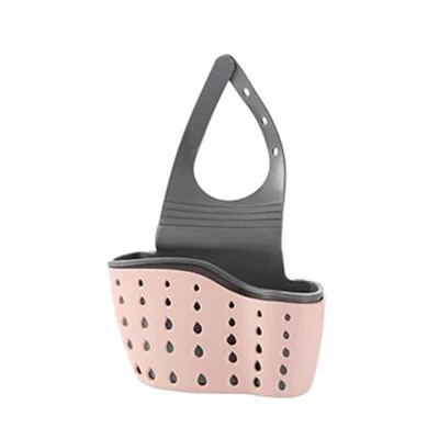 pink Basedidea корзина для раковины двухслойная кухонная губка щетка Инструменты сумка для хранения висячая корзина для хранения - Цвет: pink