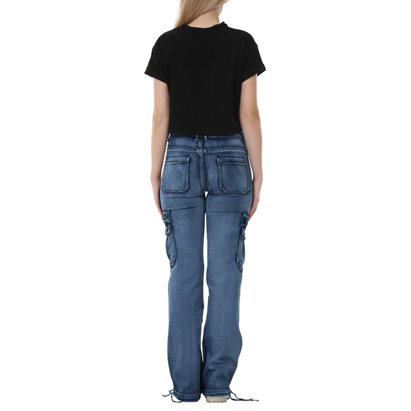 Джинсы МОМ женские в винтажном стиле комбинезон из денима с завышенной талией