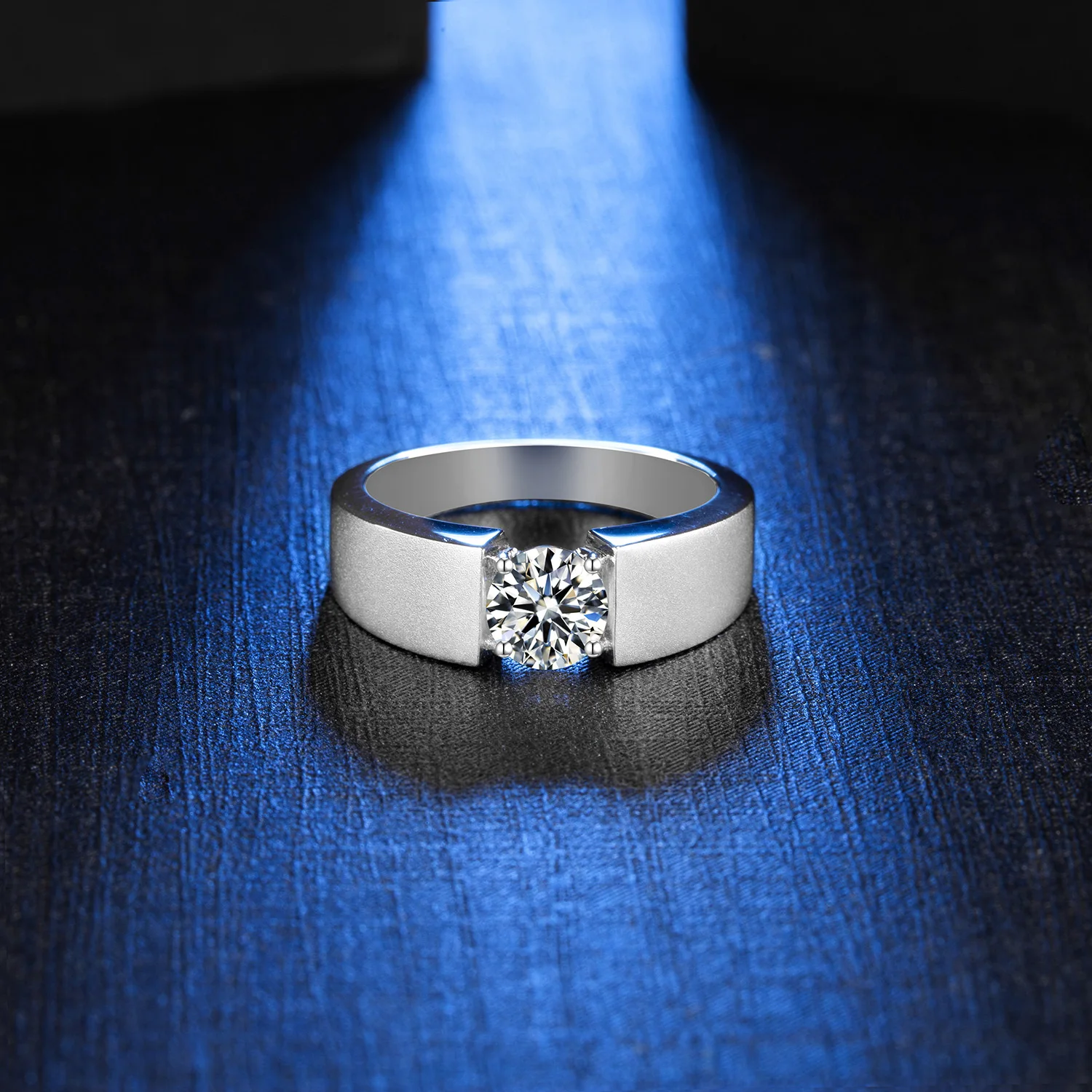 BOEYCJR 925 пробы Silver 1ct F цветной Муассанит VVS1 мужские бриллианты | Украшения и