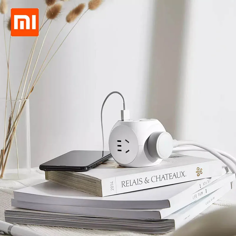 Xiaomi Aigo Cube розетка с адаптером питания USB 5 В 2.4A/type C в 3A Быстрая зарядка 3