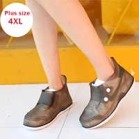 unisex rain shoe covers reusable ankle rain boots plus size women men waterproof silicone shoes covers by button shoe protector