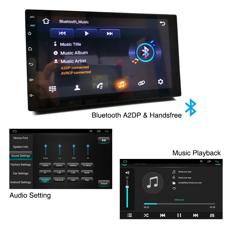 Беспроводной Carplay 2 Din Автомобильный Android Bluetooth Авто Радио RDS GPS навигация Wifi USB