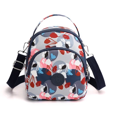 

New coming colorful mini women shopping handbags!Nice casual prints lady multi-use shoulder bag Top Nylon multi-zipper Carrier