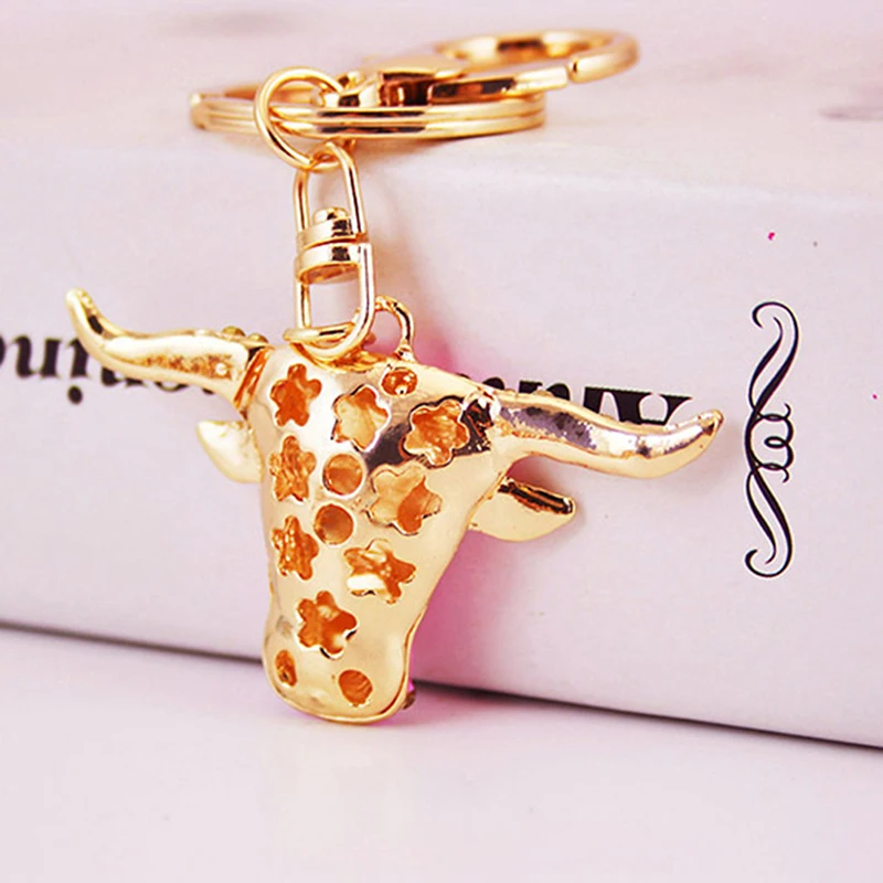 Хит Ox стразы прекрасный брелок из коровьей кожи для автомобильной сумки