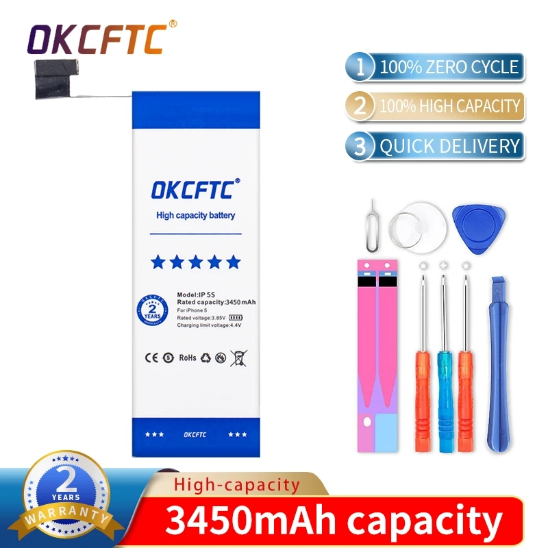 

3450mAh New Good Quality bateria ip5s Mobile Phone Battery for Apple iPhone 5S iphone5S 5C iPhone5C Battery 2021 New