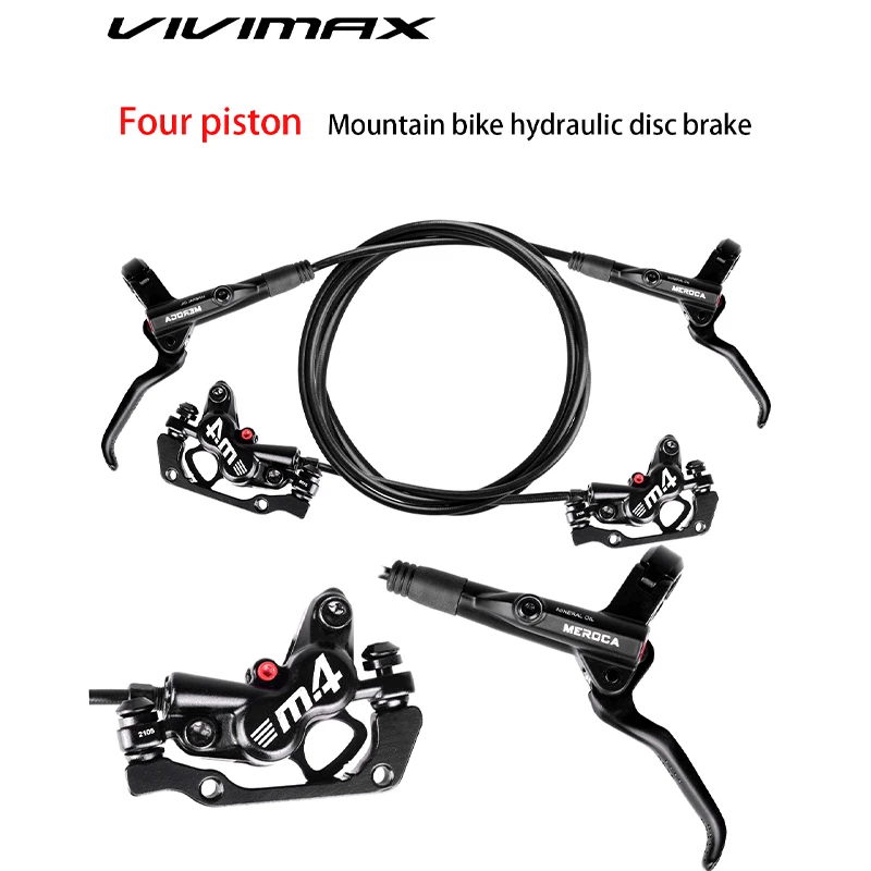 

Гидравлический дисковый тормоз VIVIMAX MT420, четырехпоршневой тормоз для горного велосипеда, правый передний/левый задний тормоз 800/1400 мм, велосипедный масляный тормоз