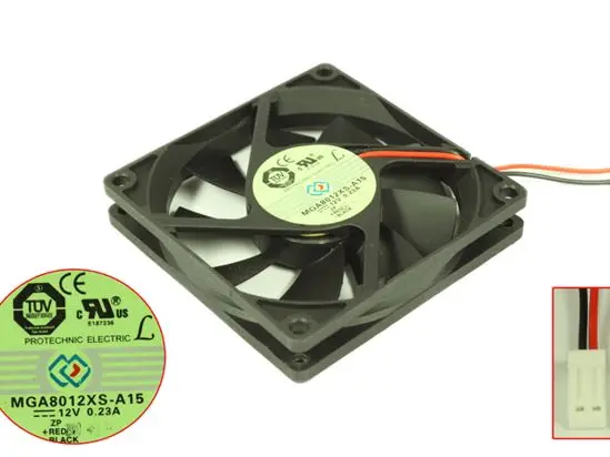 Magic MGA8012XS-A15 DC 12V 0.23A 80x80x15 мм 2-проводной Вентилятор охлаждения сервера | Компьютеры
