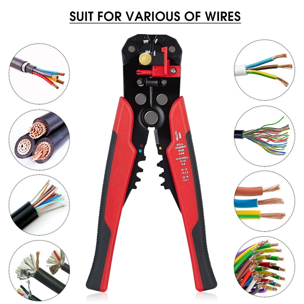 

Wire Stripper Cutter Pliers Cable Cutter Multifunctional Crimping Stripping Plier Automatic Electrician Cutting Pliers Hand tool