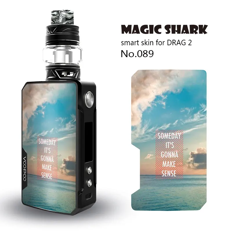 Волшебная Акула цветок Череп Кошка Sanke Модный чехол наклейка пленка для Voopoo Drag