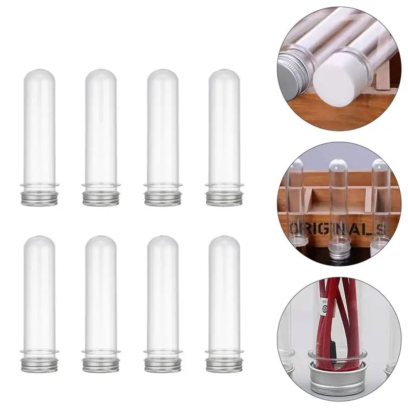 

12Pcs 40ml PET Test Tube Bottles Mask Data Line Bath Salt Bottles Candy Jars