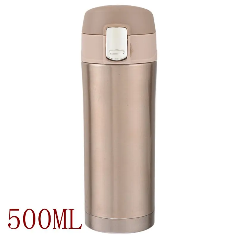 500ml gold IVYSHION 350/500 мл Термос кружка Вакуумная чашка из нержавеющей стали автомобильная бутылка с изоляцией стакан бутылка для воды чайная кружка Термокружка - Цвет: 500ml gold